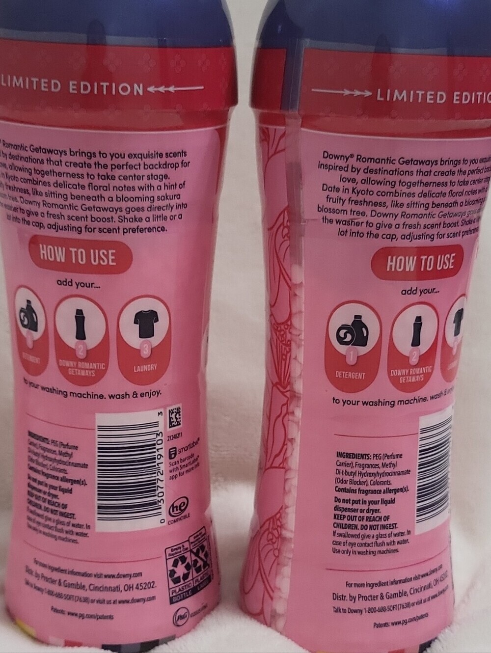 2 Downy Romantic Getaways Date in Kyoto Scent Booster Beads Limited 7.8 oz each - Picture 8 of 11